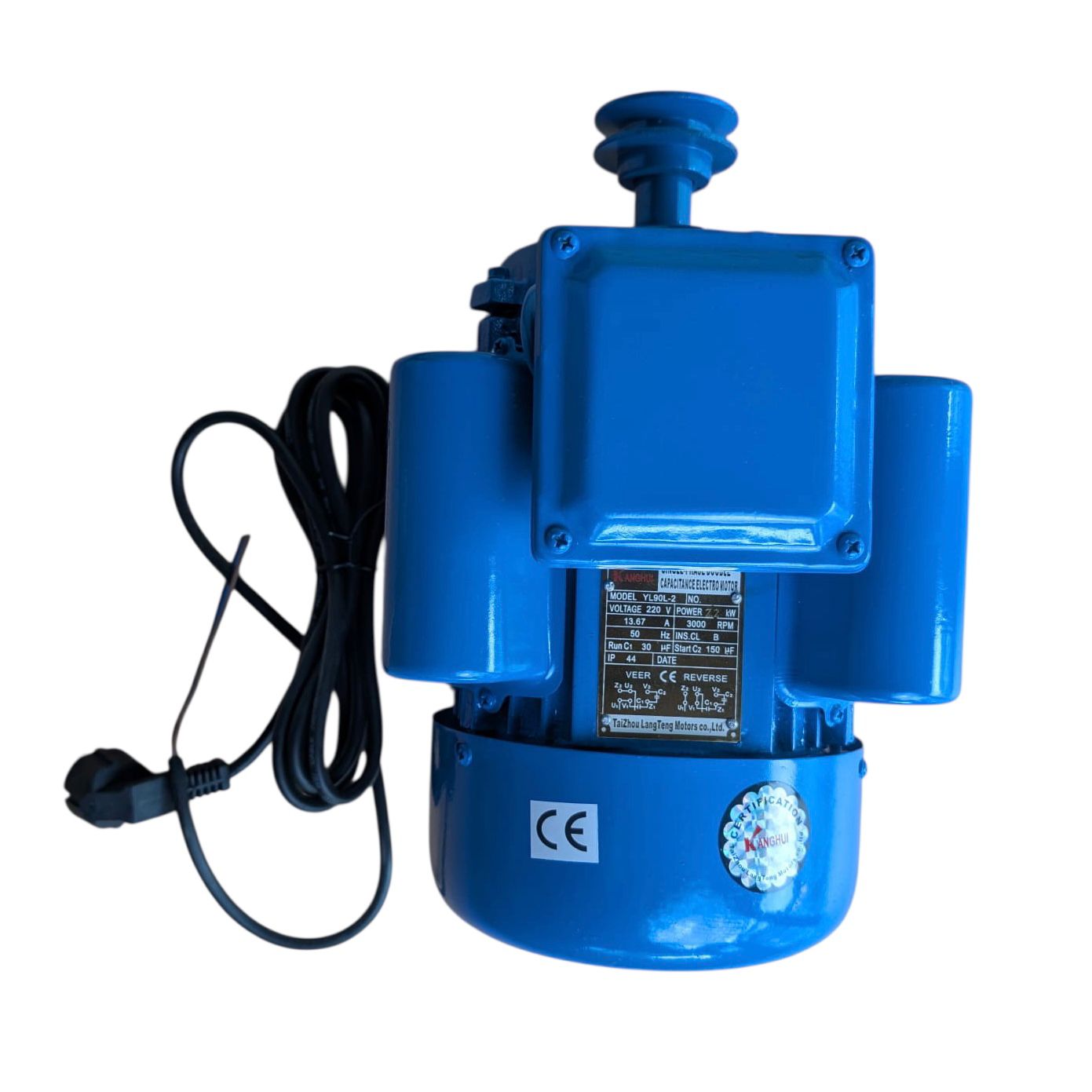Motor electric monofazat, 2.2 kw 3000 rpm, fulie inclusa - imagine 2